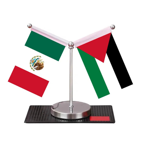 Mexico Saudi Arabia Desk Flag - Custom Table Flags (Mini)