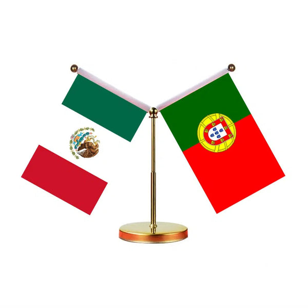 Mexico Spain Desk Flag - Custom Table Flags (Mini)