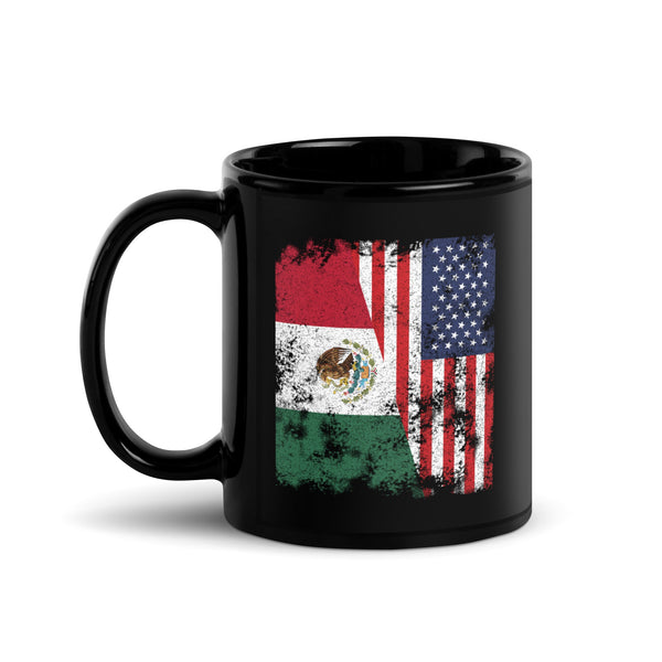 Mexico USA Flag - Half American Mug