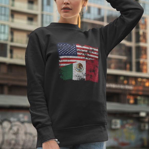 Mexico USA Flag Sweatshirt