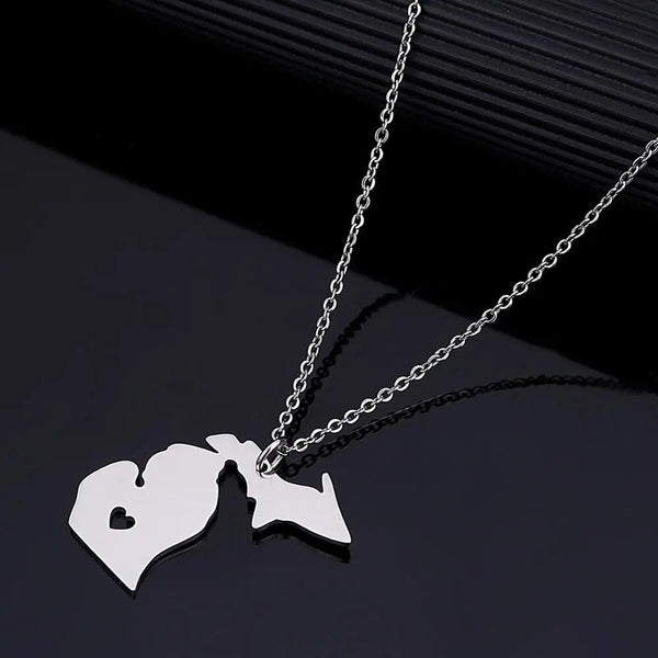 Michigan USA Map Necklace