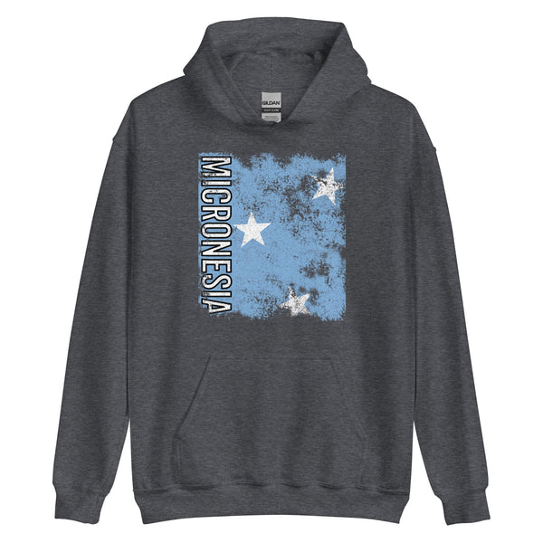 Micronesia Flag - Distressed Flag Hoodie