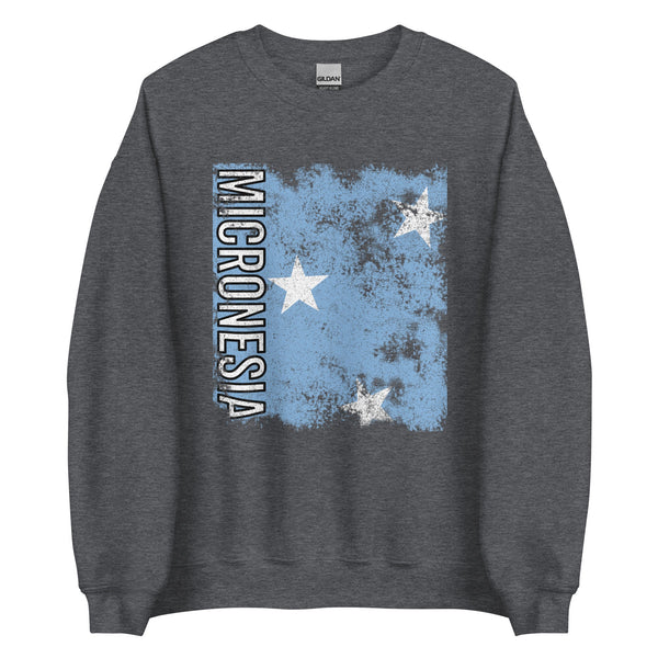 Micronesia Flag - Distressed Flag Sweatshirt