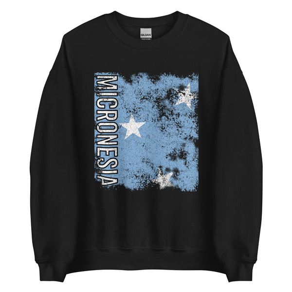 Micronesia Flag - Distressed Flag Sweatshirt