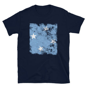 Micronesia Flag - Distressed Flag T-Shirt