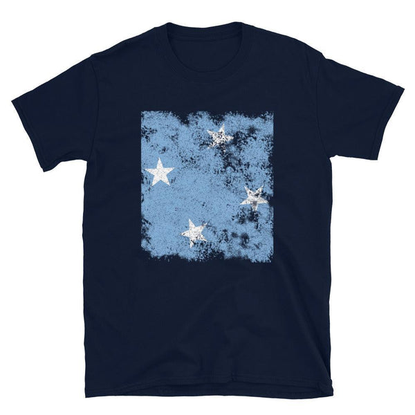 Micronesia Flag - Distressed Flag T-Shirt