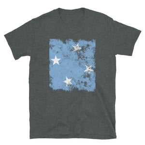 Micronesia Flag - Distressed Flag T-Shirt