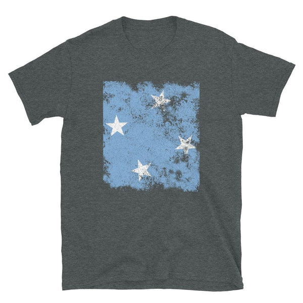 Micronesia Flag - Distressed Flag T-Shirt