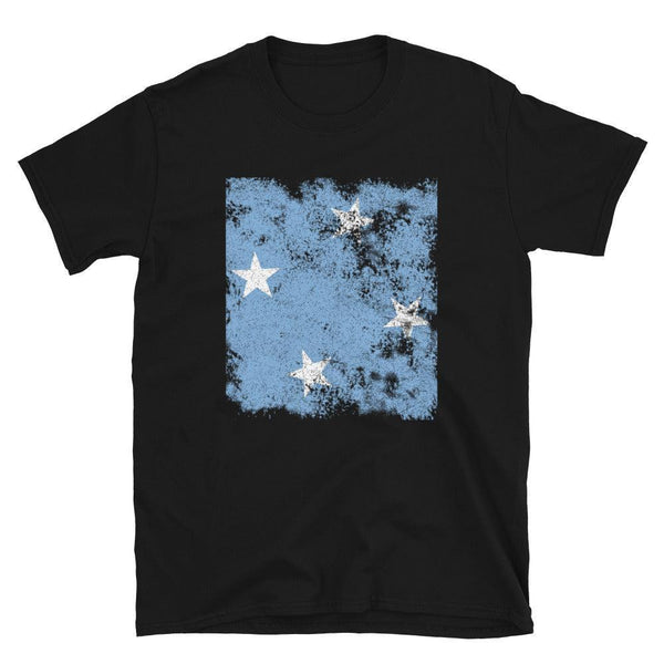 Micronesia Flag - Distressed Flag T-Shirt