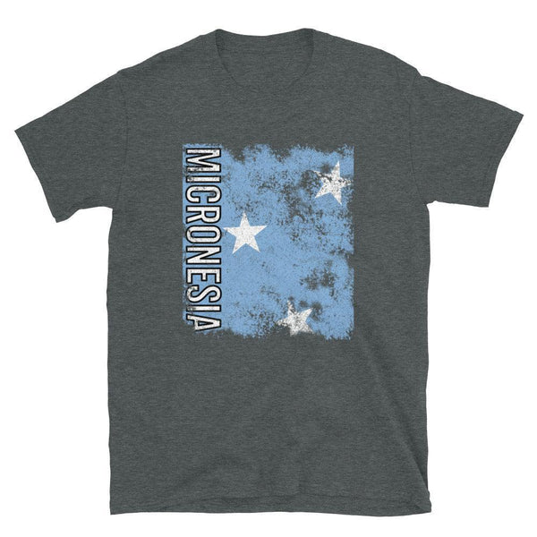 Micronesia Flag Distressed T-Shirt