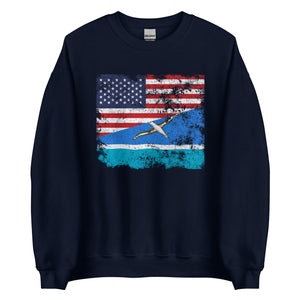 Midway Islands USA Flag Sweatshirt