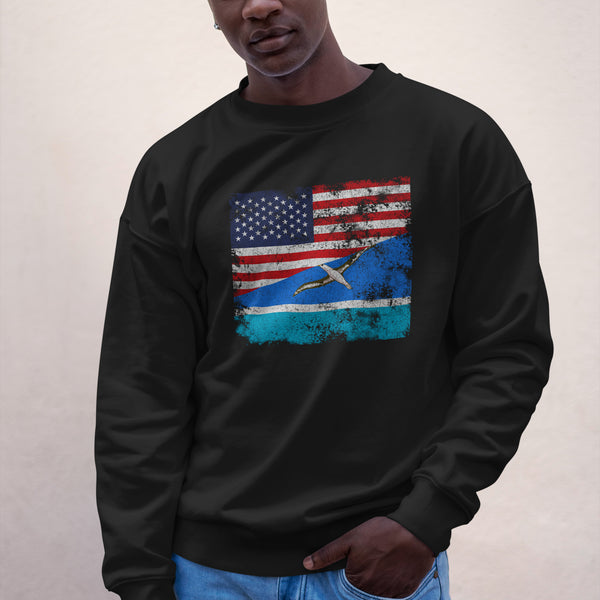 Midway Islands USA Flag Sweatshirt