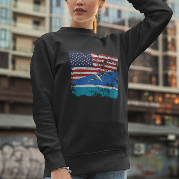 Midway Islands USA Flag Sweatshirt
