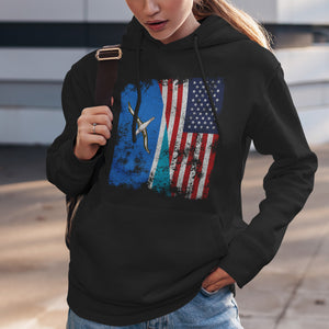 Midway Islands USA Flag Hoodie