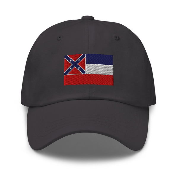 Mississippi State Flag Cap - Adjustable Embroidered Dad Hat