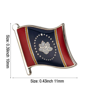 Mississippi State Flag Lapel Pin - Enamel Pin Flag