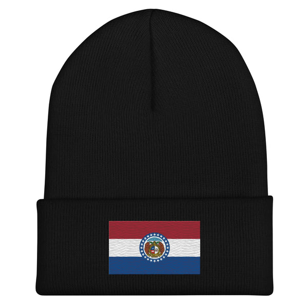 Missouri State Flag Beanie - Embroidered Winter Hat