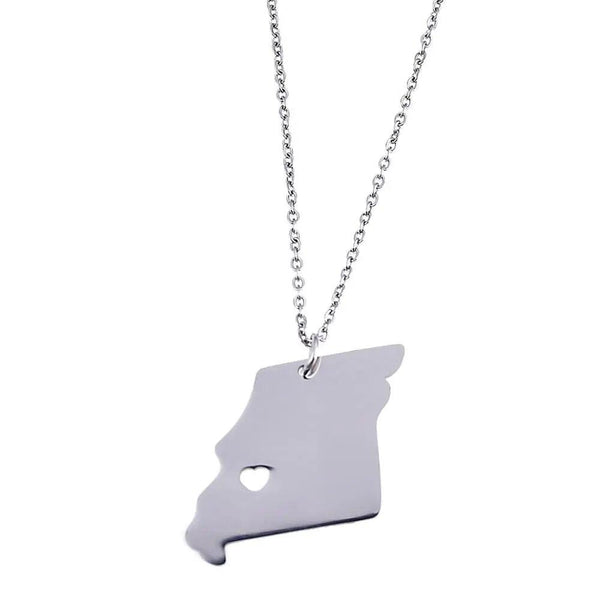 Missouri USA Map Necklace