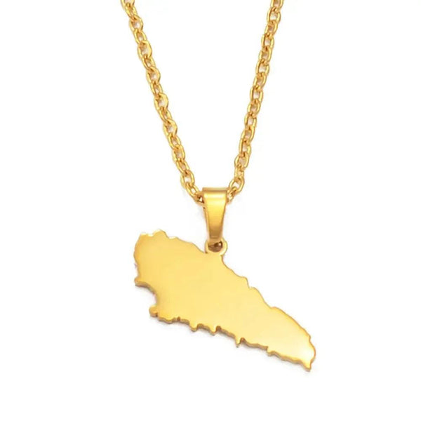 Mohéli Map Necklace - Mwali Map Pendant