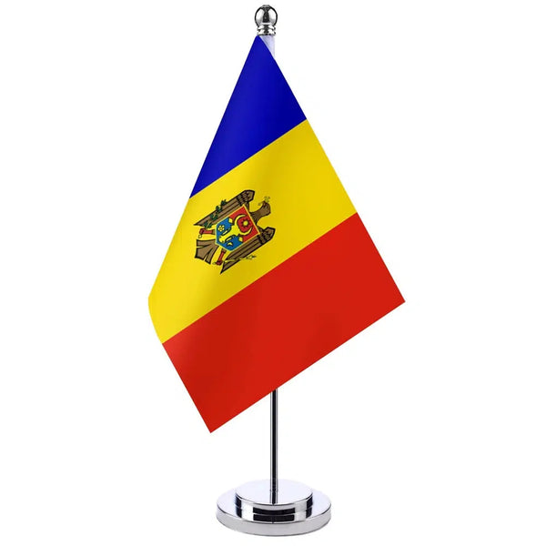 Moldova Desk Flag - Small Office Table Flag