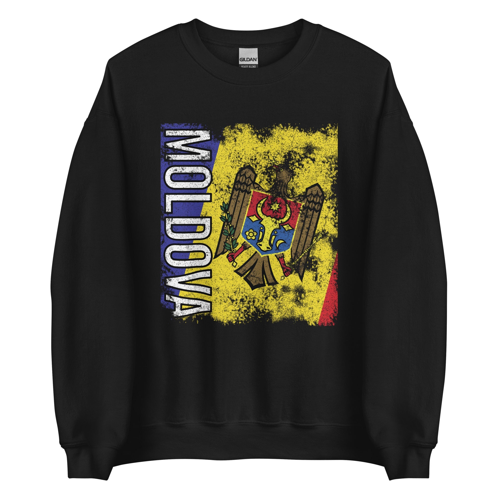 Moldova Flag - Distressed Flag Sweatshirt