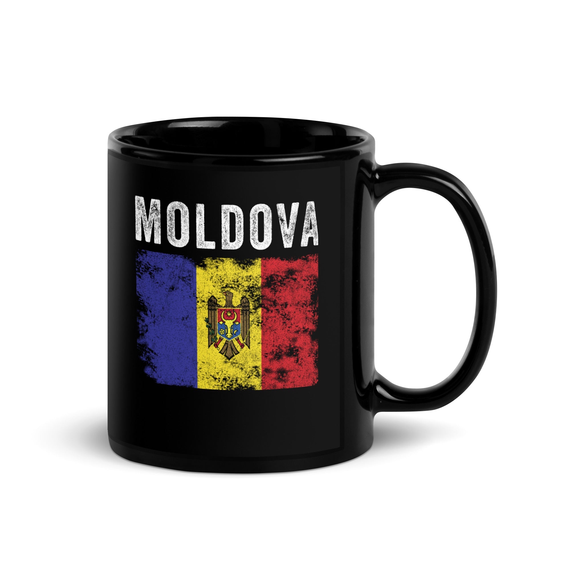 Moldova Flag Distressed - Moldovan Flag Mug