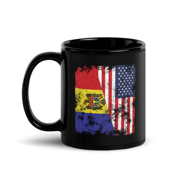 Moldova USA Flag - Half American Mug