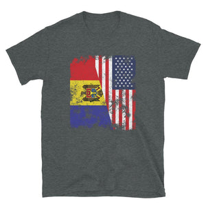 Moldova USA Flag - Half American T-Shirt