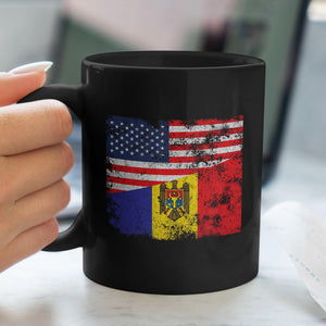 Moldova USA Flag Mug