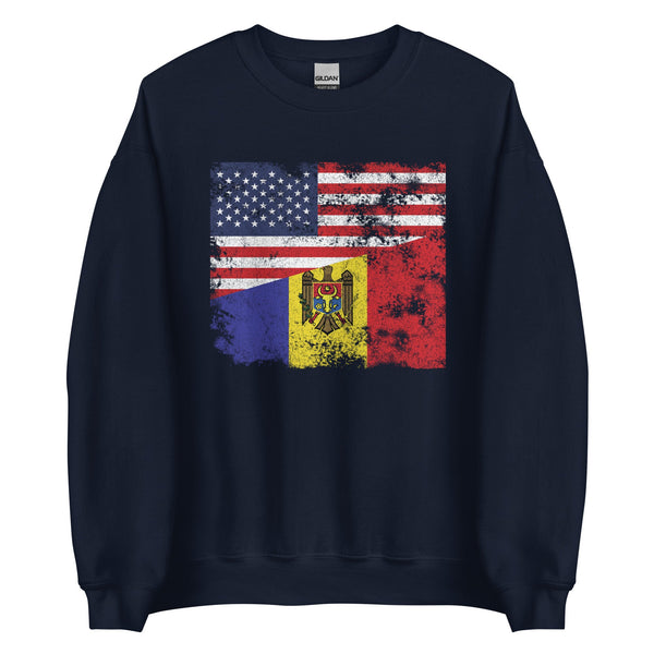 Moldova USA Flag Sweatshirt