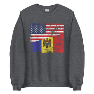 Moldova USA Flag Sweatshirt