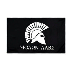 Molon Labe Flag - 90x150cm(3x5ft) - 60x90cm(2x3ft) - Spartan Flag