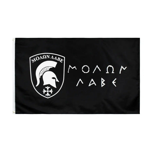 Molon Labe Flag - 90x150cm(3x5ft) - 60x90cm(2x3ft) - Spartan Flag