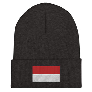 Monaco Flag Beanie - Embroidered Winter Hat