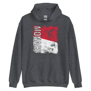 Monaco Flag - Distressed Flag Hoodie