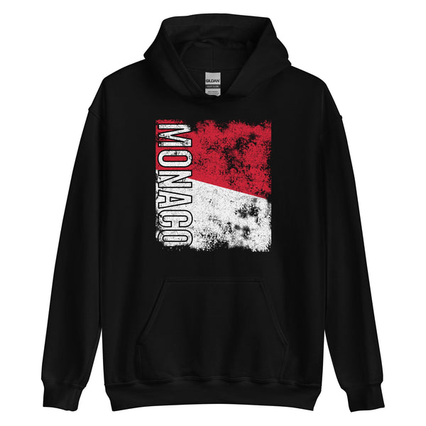 Monaco Flag - Distressed Flag Hoodie