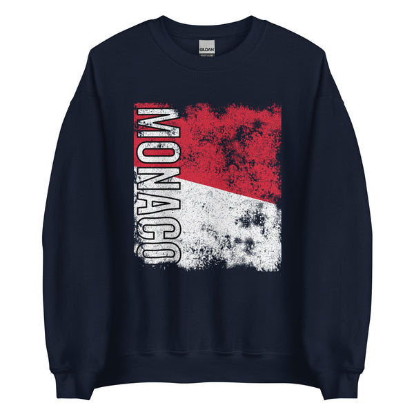 Monaco Flag - Distressed Flag Sweatshirt