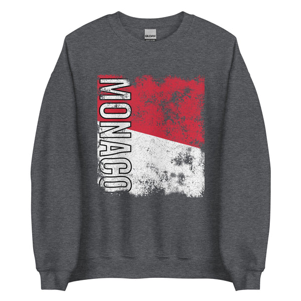 Monaco Flag - Distressed Flag Sweatshirt