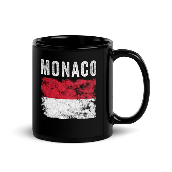 Monaco Flag Distressed - Monacan Flag Mug