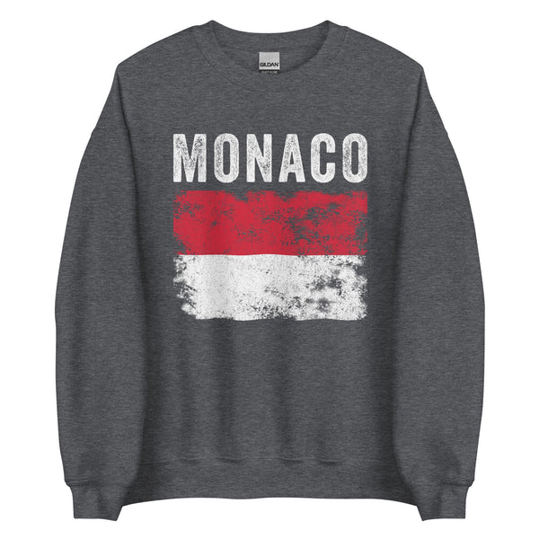 Monaco Flag Distressed - Monacan Flag Sweatshirt