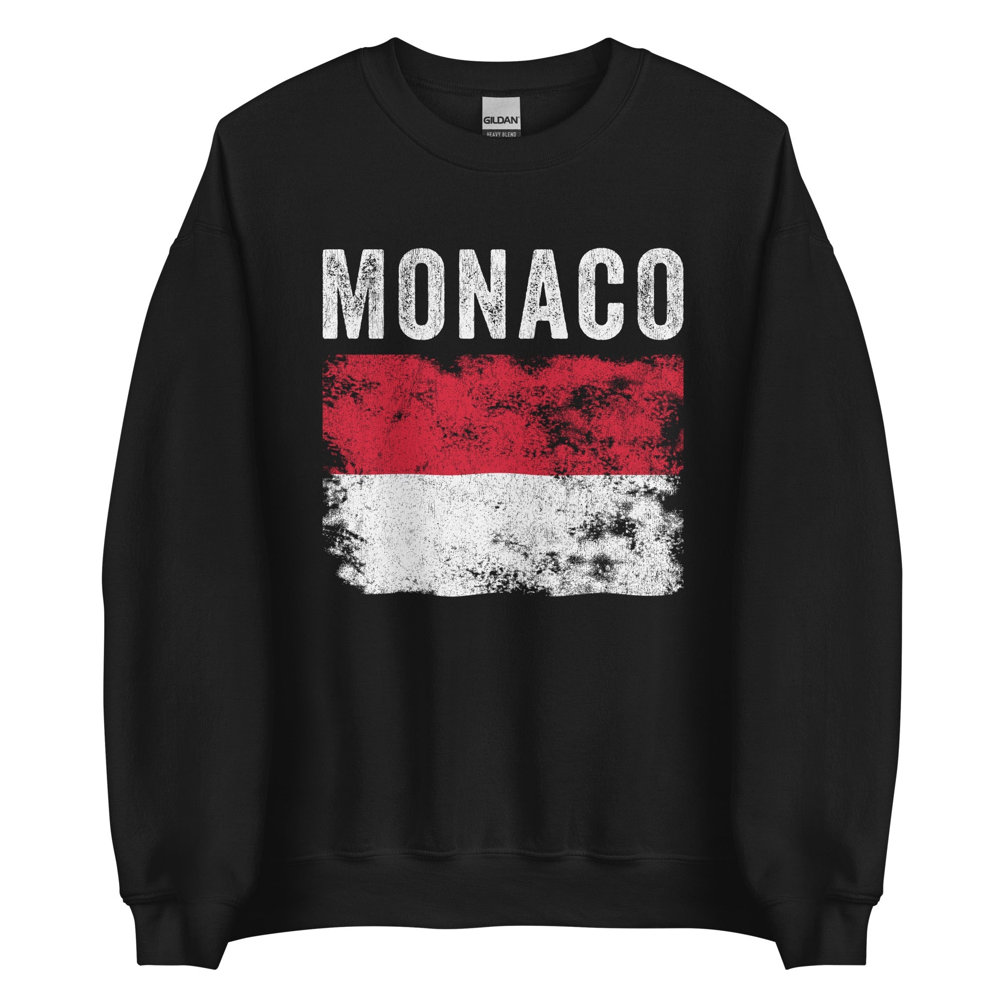 Monaco Flag Distressed - Monacan Flag Sweatshirt