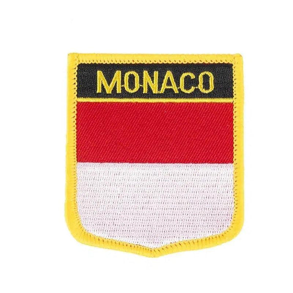 Miếng vá cờ Monaco - May trên/Ủi trên miếng vá