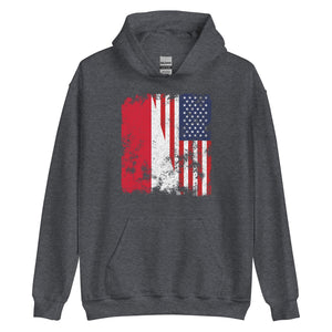 Monaco USA Flag - Half American Hoodie