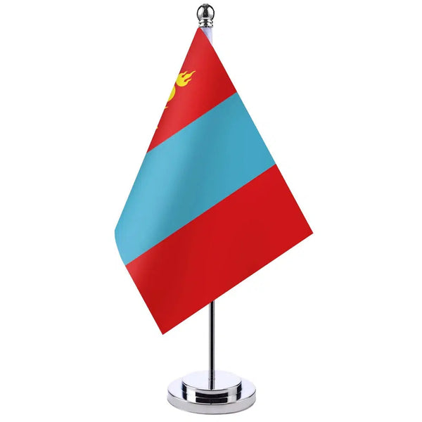 Mongolia Desk Flag - Small Office Table Flag