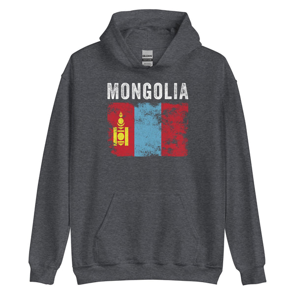 Mongolia Flag Distressed Mongolian Flag Hoodie