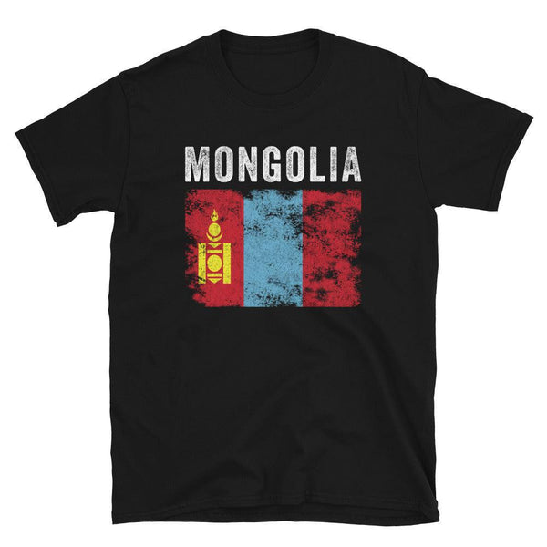 Mongolia Flag Distressed Mongolian Flag T-Shirt