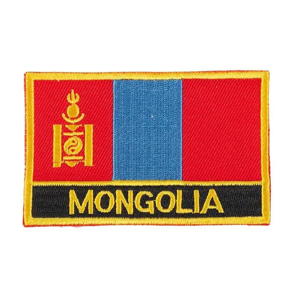 Mongolia Flag Patch - Sew On/Iron On Patch