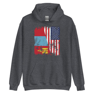 Mongolia USA Flag - Half American Hoodie