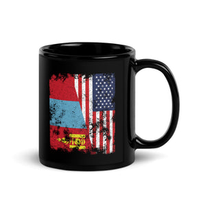 Mongolia USA Flag - Half American Mug