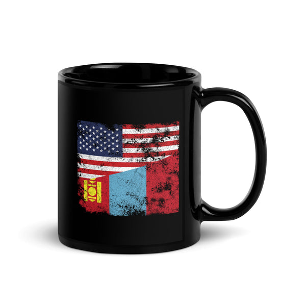 Mongolia USA Flag Mug